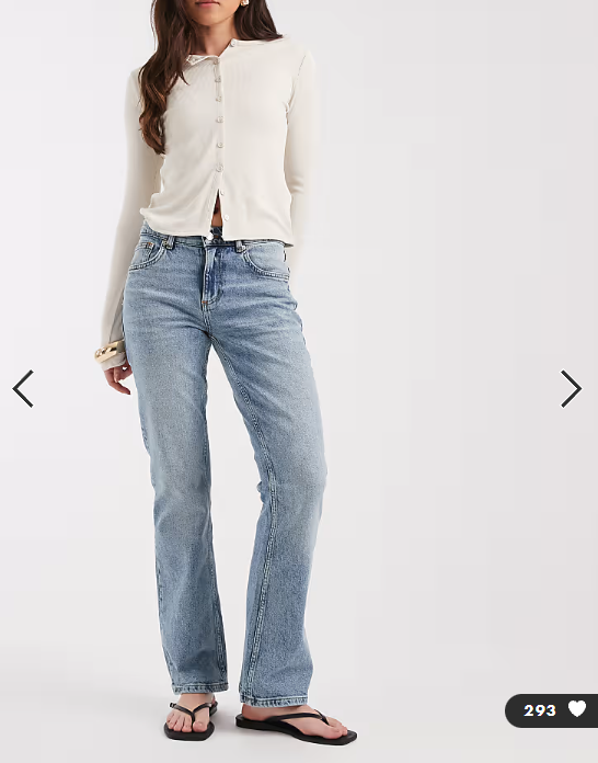 ASOS DESIGN low rise slim flare jeans in light tint