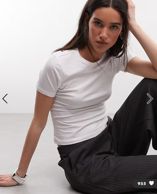 Weekday slim fit t-shirt in white