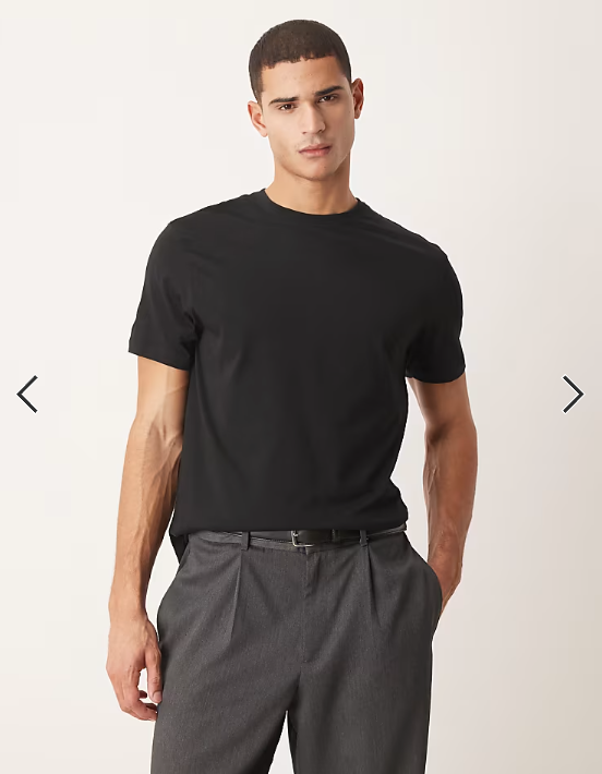 ASOS DESIGN Premium SUPIMA Cotton regular fit T-shirt in black.