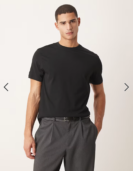 ASOS DESIGN Premium SUPIMA Cotton regular fit T-shirt in black.
