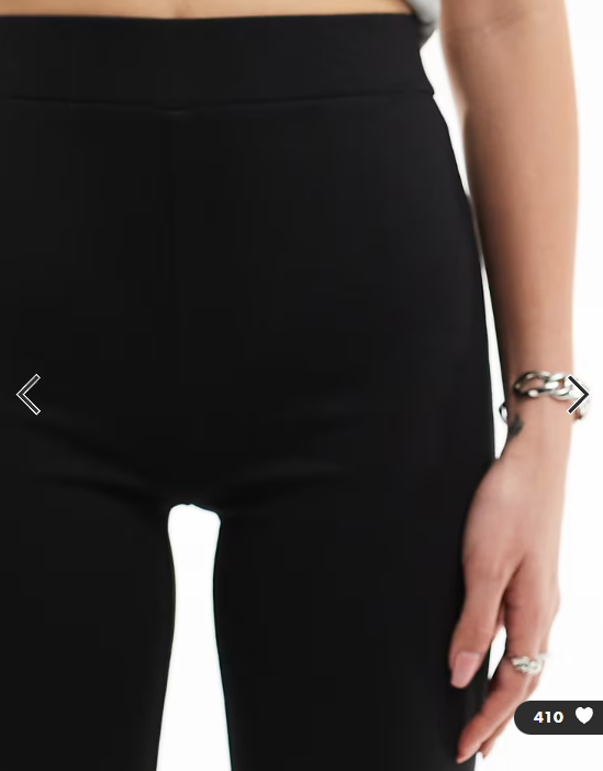 JDY high waisted flare trousers in black - BLACK