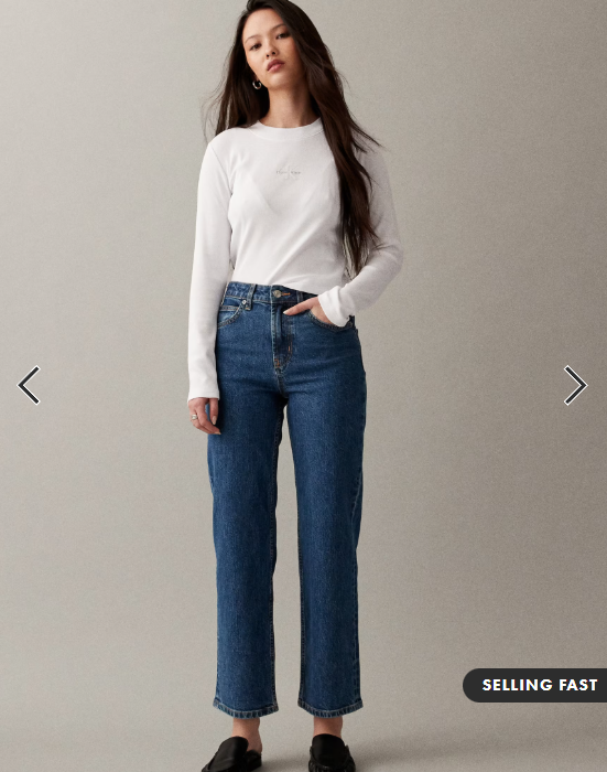 ASOS DESIGN ankle grazer comfort stretch straight leg jeans in clean dark mid