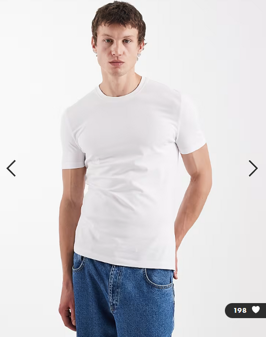New Look muscle fit t-shirt in white.