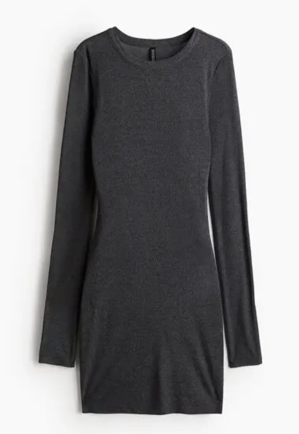 H&M Women Ribbed Bodycon Dress