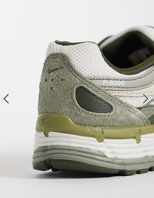 Nike P-6000 trainers in beige and khaki suede