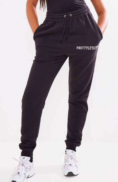 PLT - Tall Black High Waist Cuffed Joggers