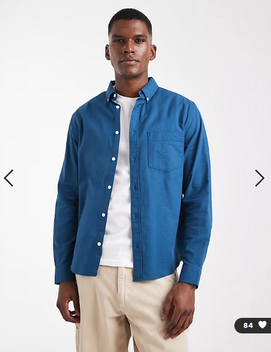 ASOS DESIGN oxford regular shirt in teal