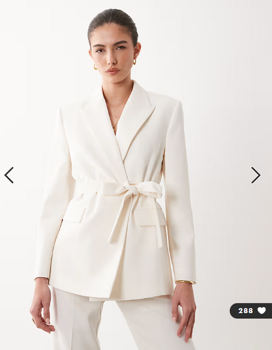 Mango Iguana tailored blazer in pastel