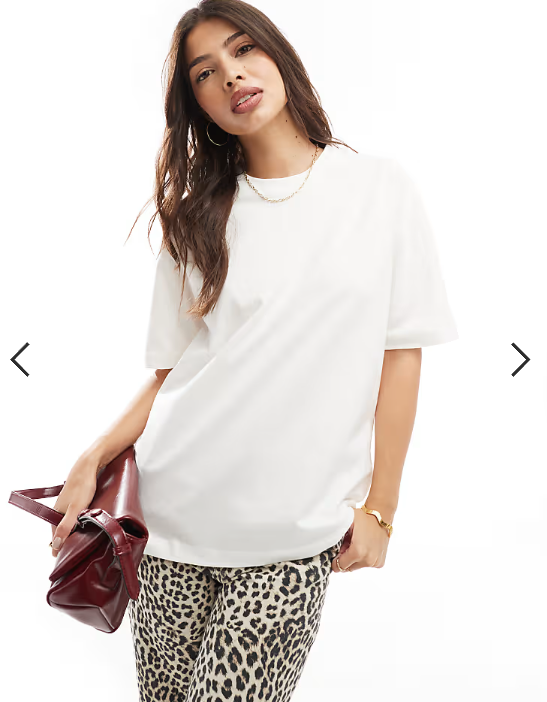 Cotton On boxy oversized tee in white