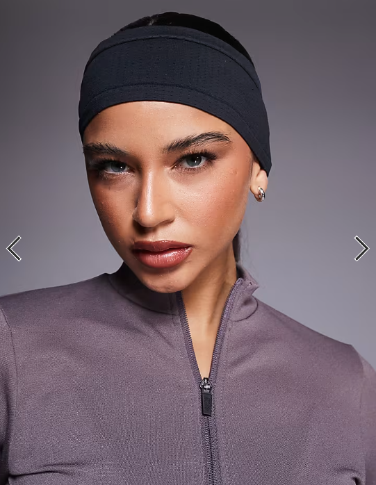 4505 seamless mesh running headband in black