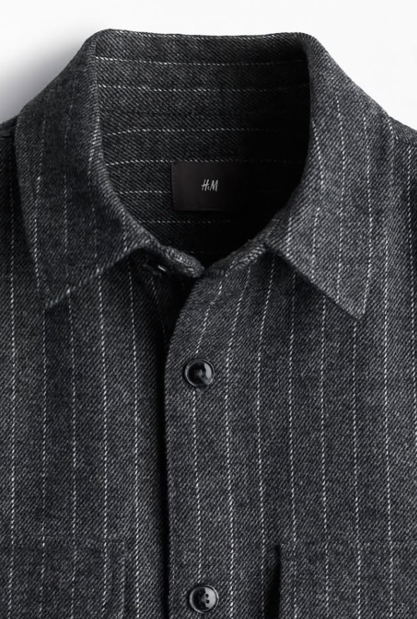H&M-REGULAR FIT FELTED OVERSHIRT