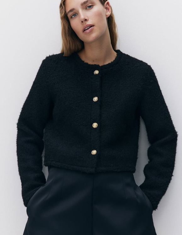 H&M - BOUCLE-WEAVE CARDIGAN