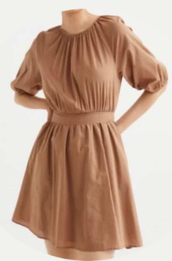 H&M - Open Back tie waist puff sleeve dress