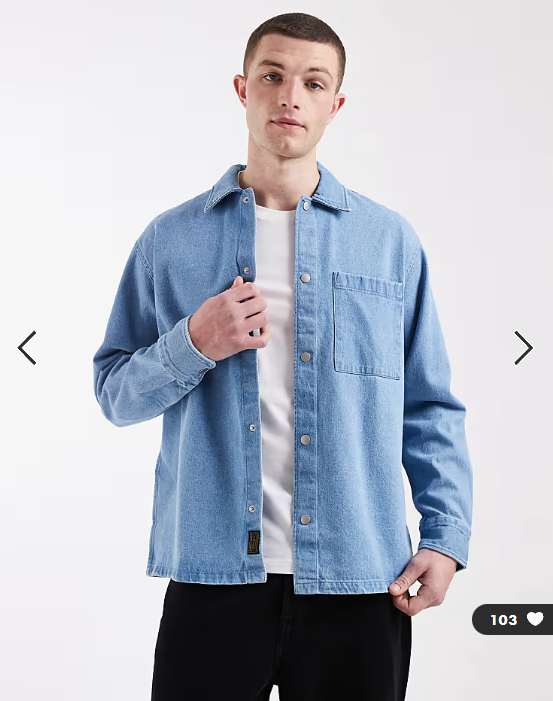 Jack & Jones denim overshirt in blue