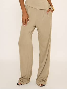 Wide Leg Trousers Stone
