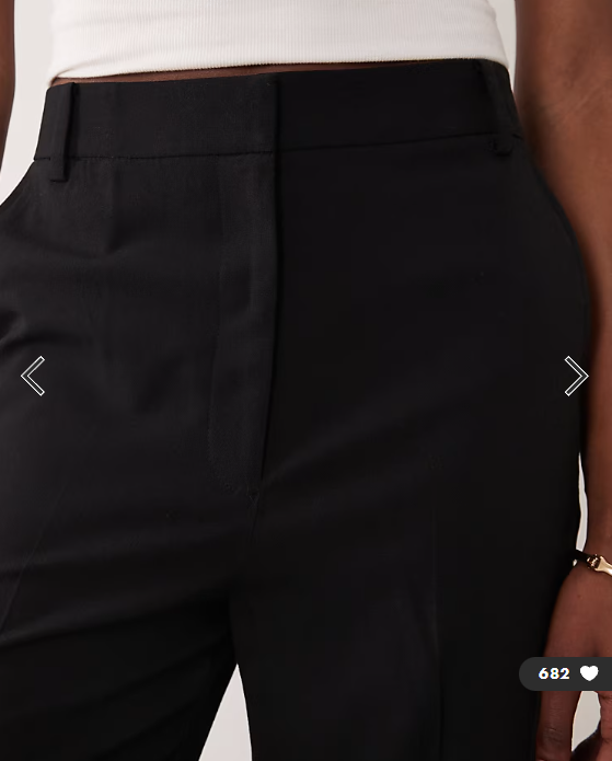 ASOS DESIGN Tall tailored slim straight trousers in black