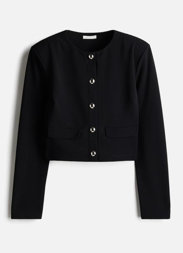 H&M - Shoulder-pad cardigan - black