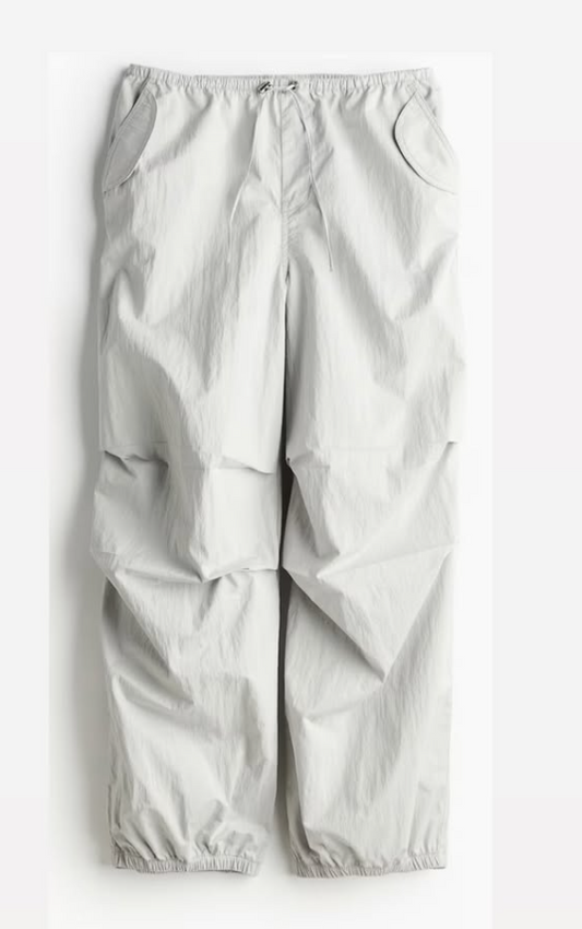 H&M - PARACHUTE PANTS - Lt Grey