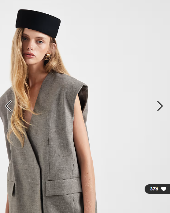 Asos - tailored oversized sleeveless blazer in brown
