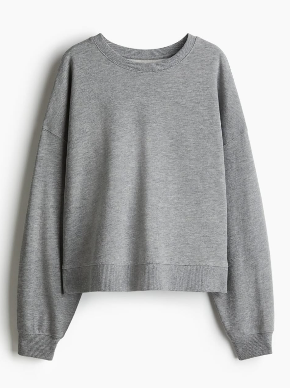 H&M-SWEATSHIRT-Grey melange