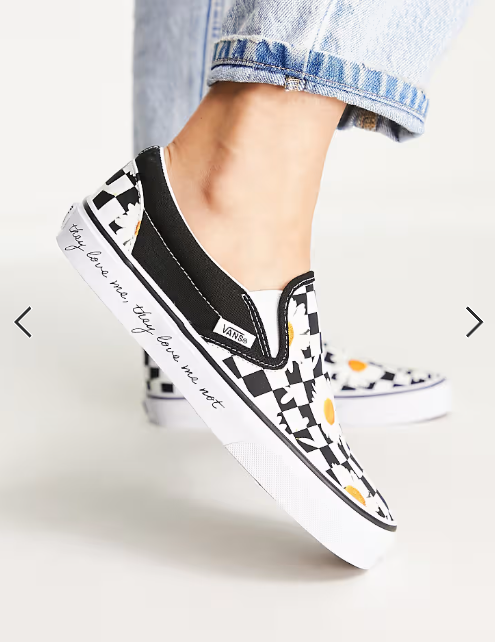 Vans Classic Slip-On Love Me and Love Me Not trainers