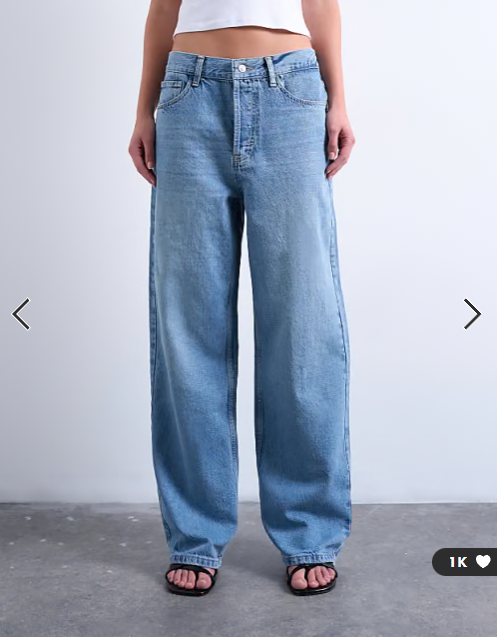 Topshop Column mid rise jeans in bleach