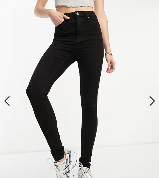 ASOS DESIGN Tall skinny jeans in black