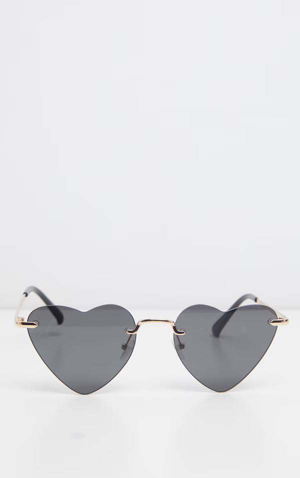 Black Heart Shaped Sunglasses