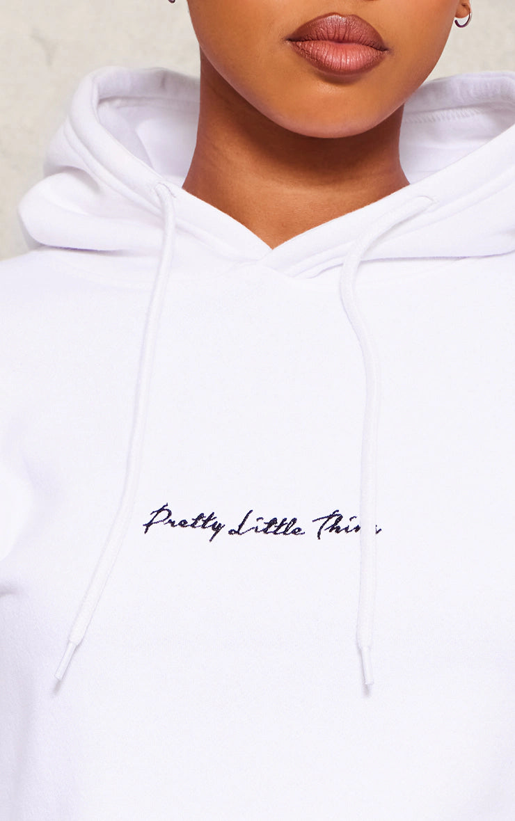 WHITE OVERSIZED SWEAT BASIC HOODIE