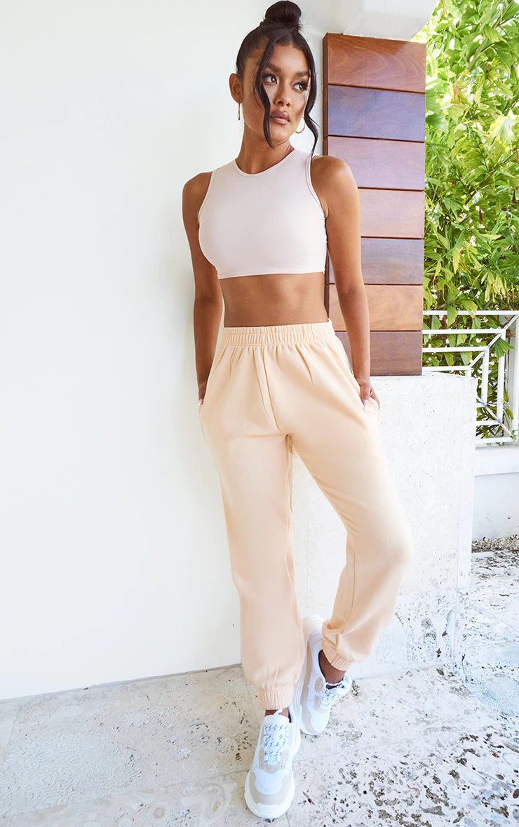 Basic White Soft Rib Cropped Vest