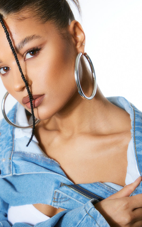 Silver Large Hoop 3 Pack Hoop Earrings
