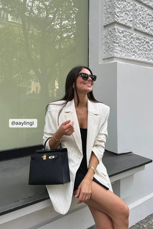 Striped Oversized Blazer