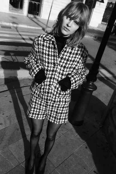 H&M Black Dark Jacquard-weave jacket and shorts SET