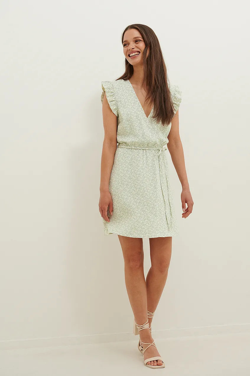 Flowy Wrap Mini Dress