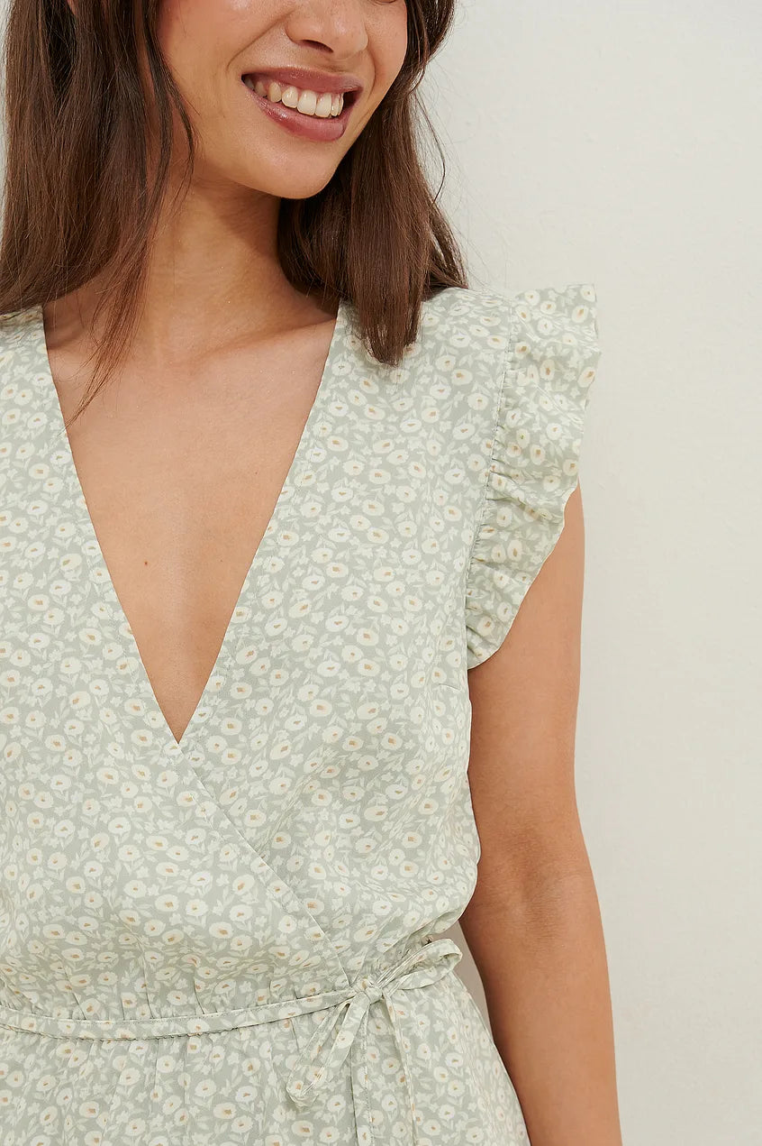 Flowy Wrap Mini Dress