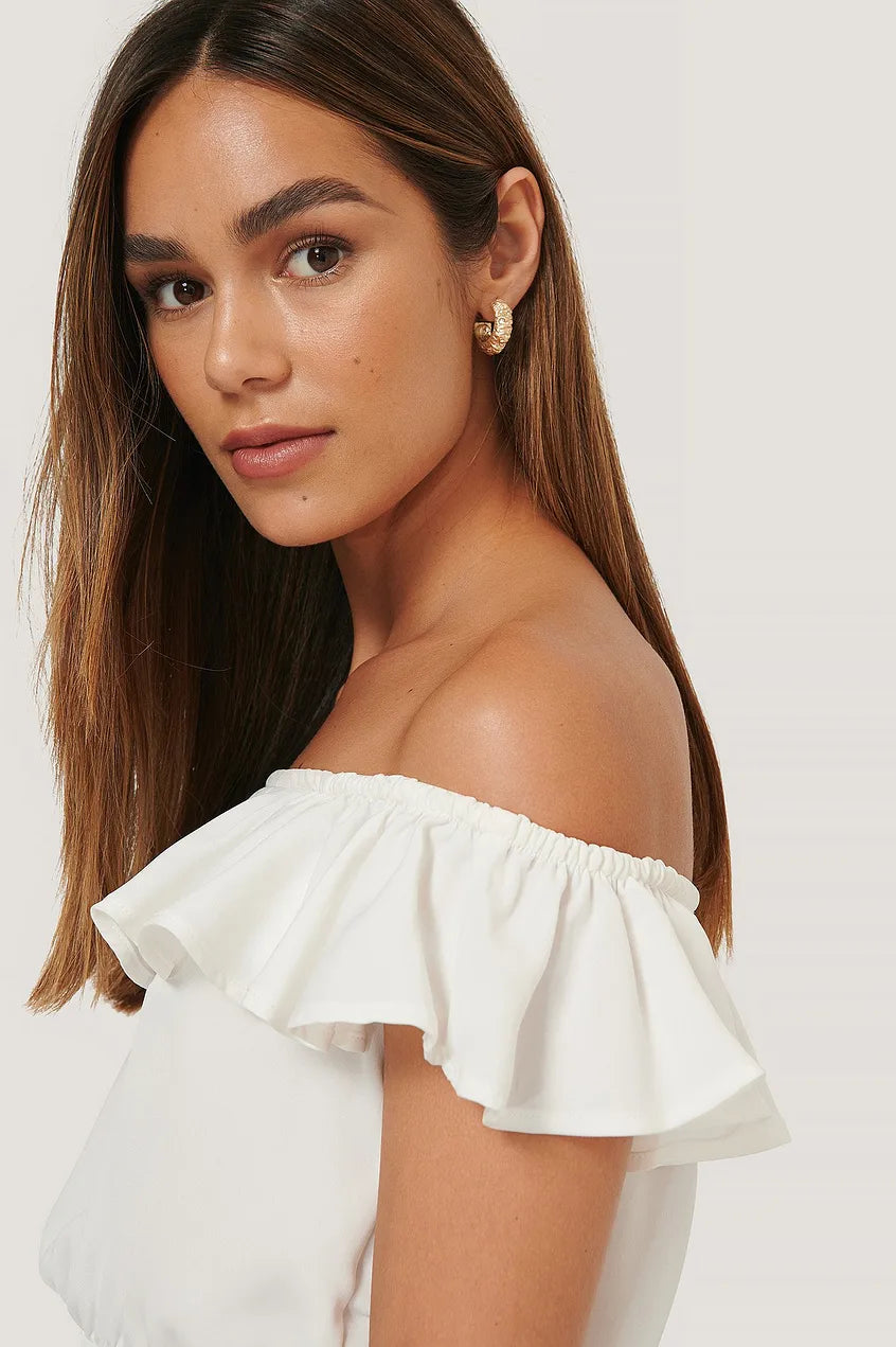 Off Shoulder Crop Top