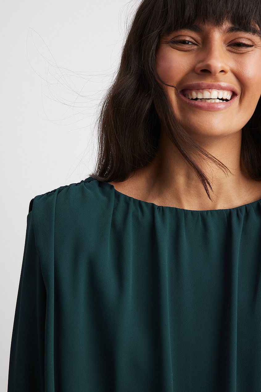 Na-kd Asymmetric Waist Draped Midi Dress