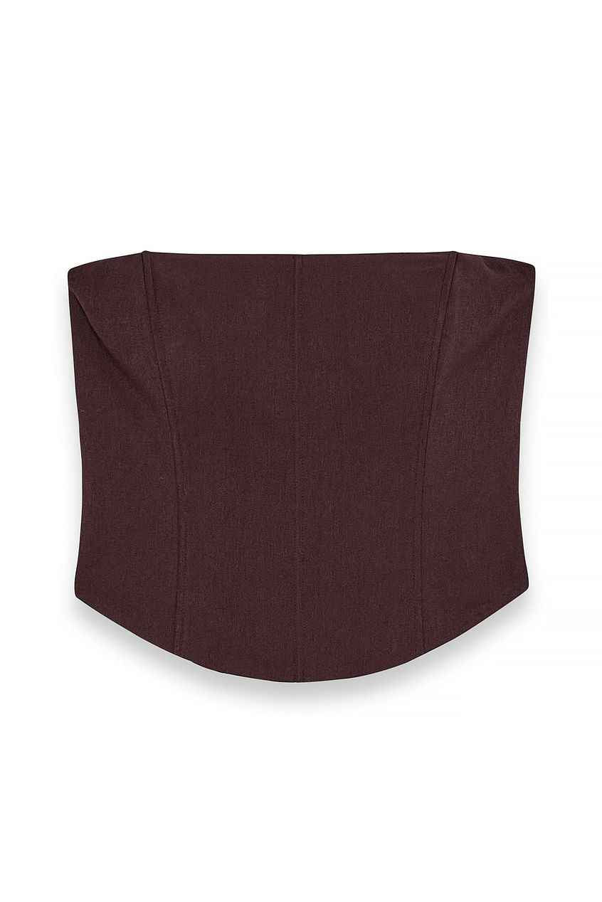 Na-kd Bandeau Sculpted Corset Top