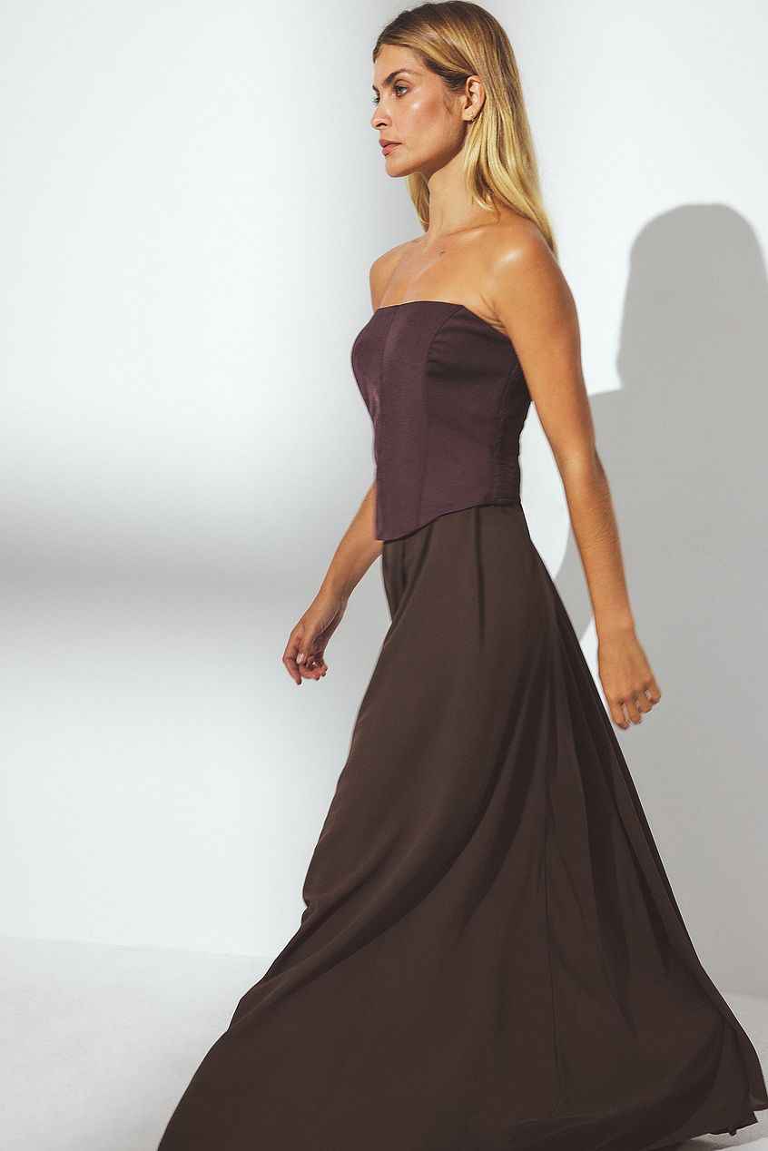 Na-kd Bandeau Sculpted Corset Top