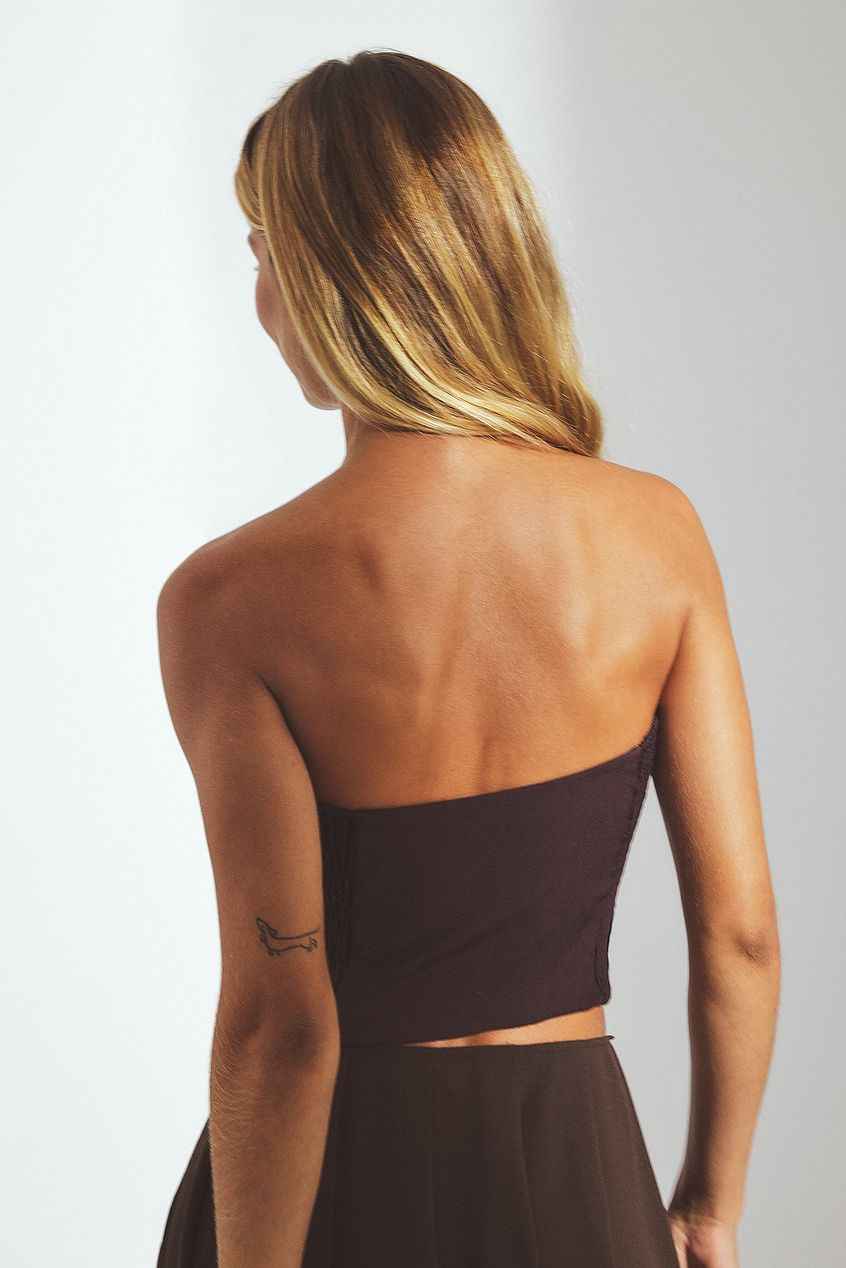 Na-kd Bandeau Sculpted Corset Top