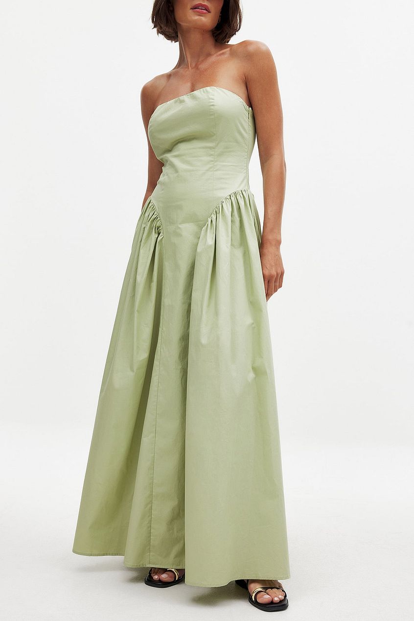 Na-kd Bandeau Flowy Maxi Dress