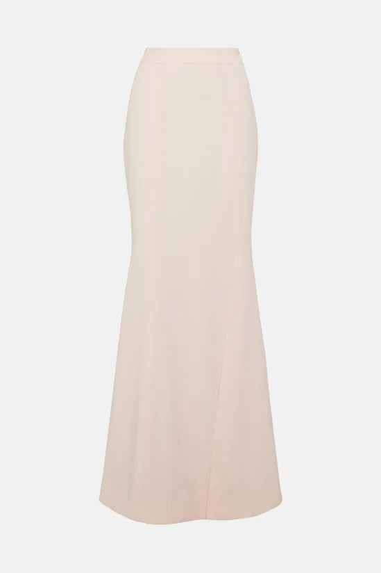 Satin Back Crepe Tailored Fishtail Bridesmaids Maxi Skirt