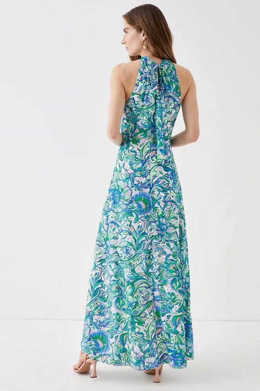Alexandra Farmer Halter Neck Maxi Dress
