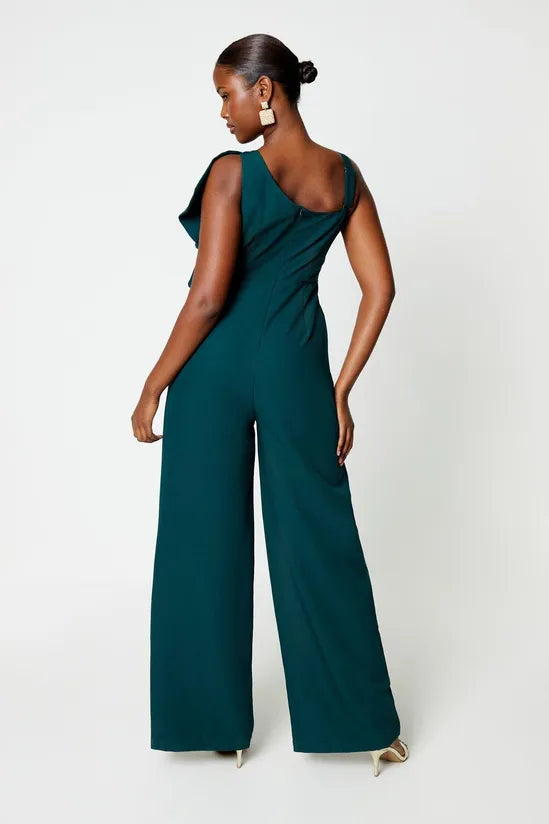 Ruffle One Shoulder Jumpsuit