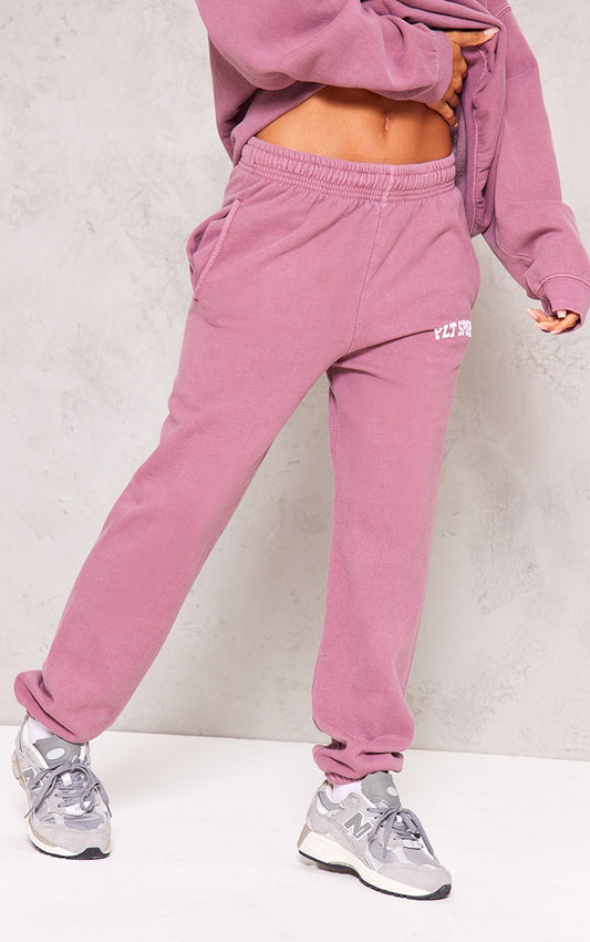 SPORT MAUVE WASHED PRINTED JOGGERS