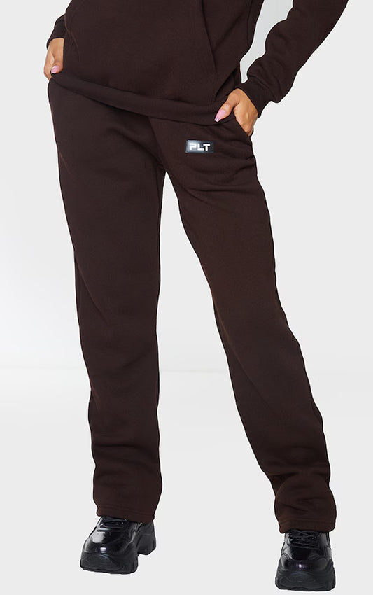 Plt - Logo Chocolate Badge Detail Straight Leg Sweatpants