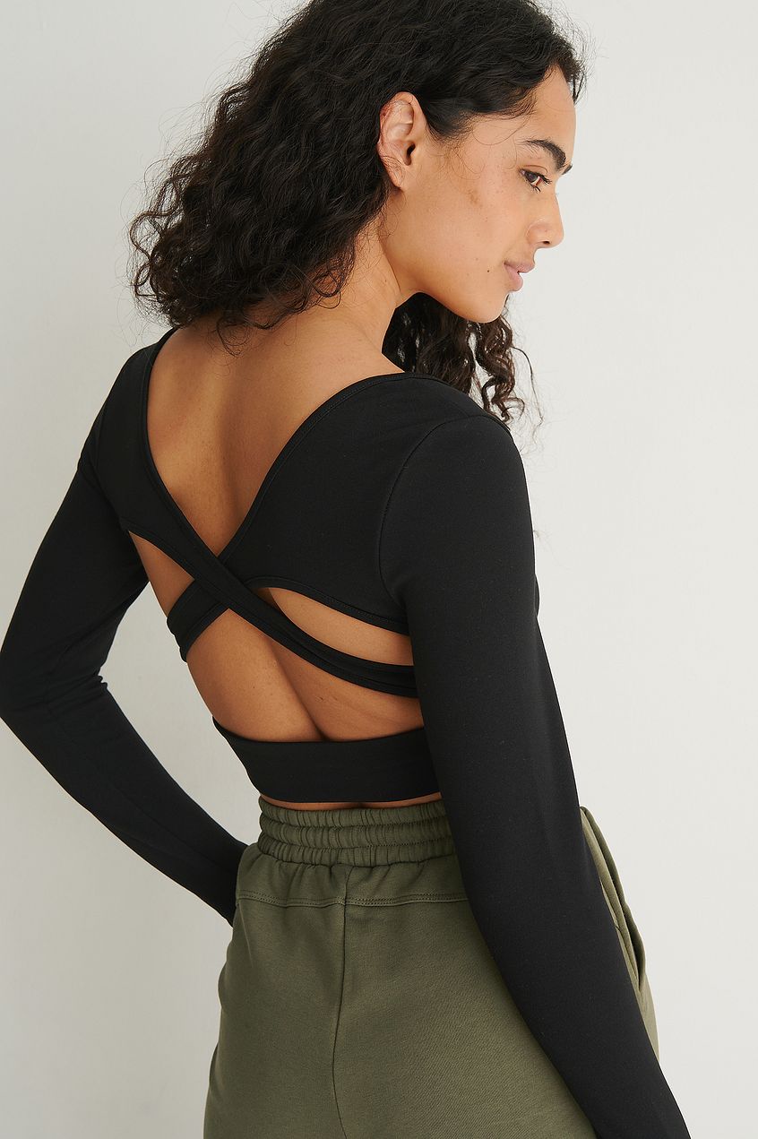 Open Back Cross Detail Top