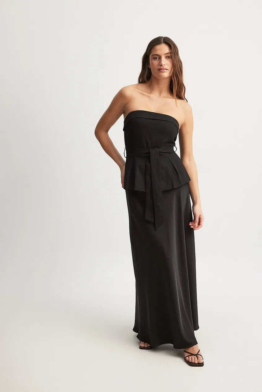 Belted Fold Detail Top