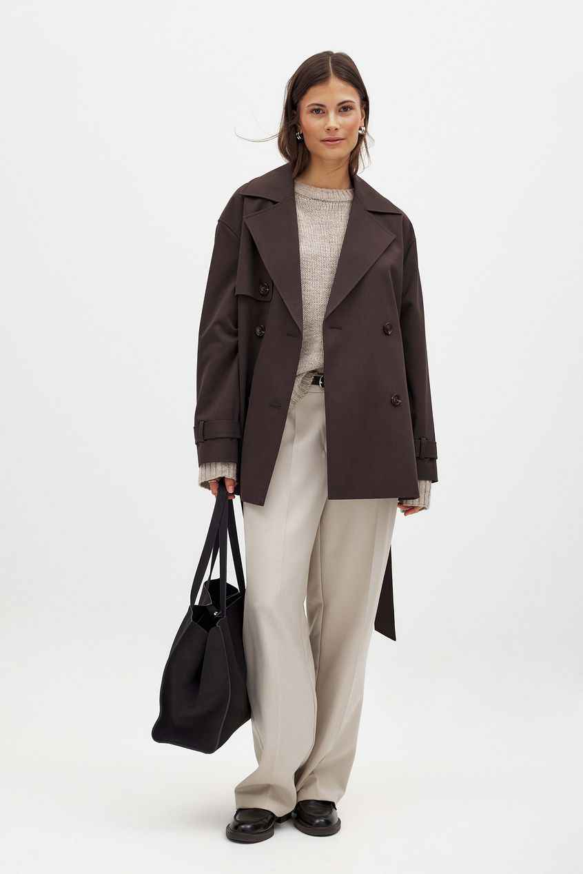 Na-kd Belted Short Trenchcoat