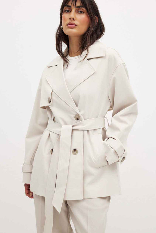 Belted Short Trenchcoat